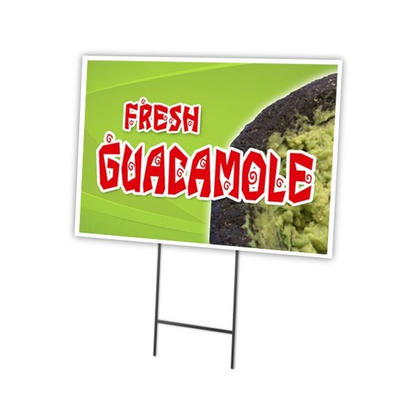Signmission Guacamole Yard Sign & Stake outdoor plastic coroplast window, C-1824 Guacamole C-1824 Guacamole - main